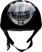 Z1R Vagrant Motorcycle Helmet - USA Skull - Black - Small 0103-1308