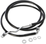 DRAG SPECIALTIES Brake Line - Front - Black - +4" 615220-4BLK