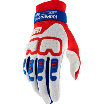 100% Langdale Gloves - Red/White/Blue - Large 10029-00008