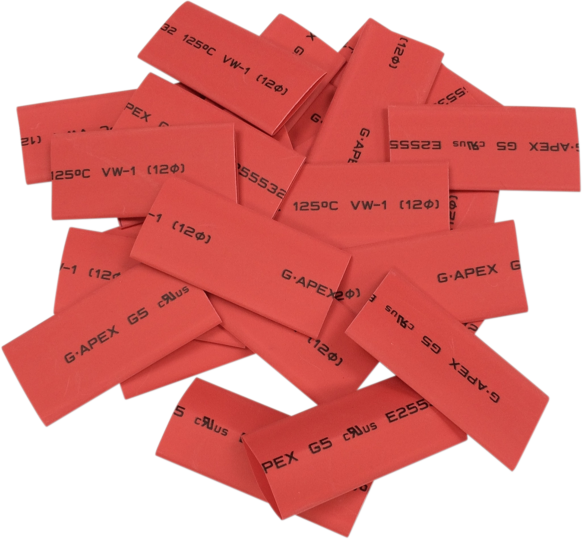 DRAG SPECIALTIES Heat Shrink tube - 25PK - Red E25-0092K5