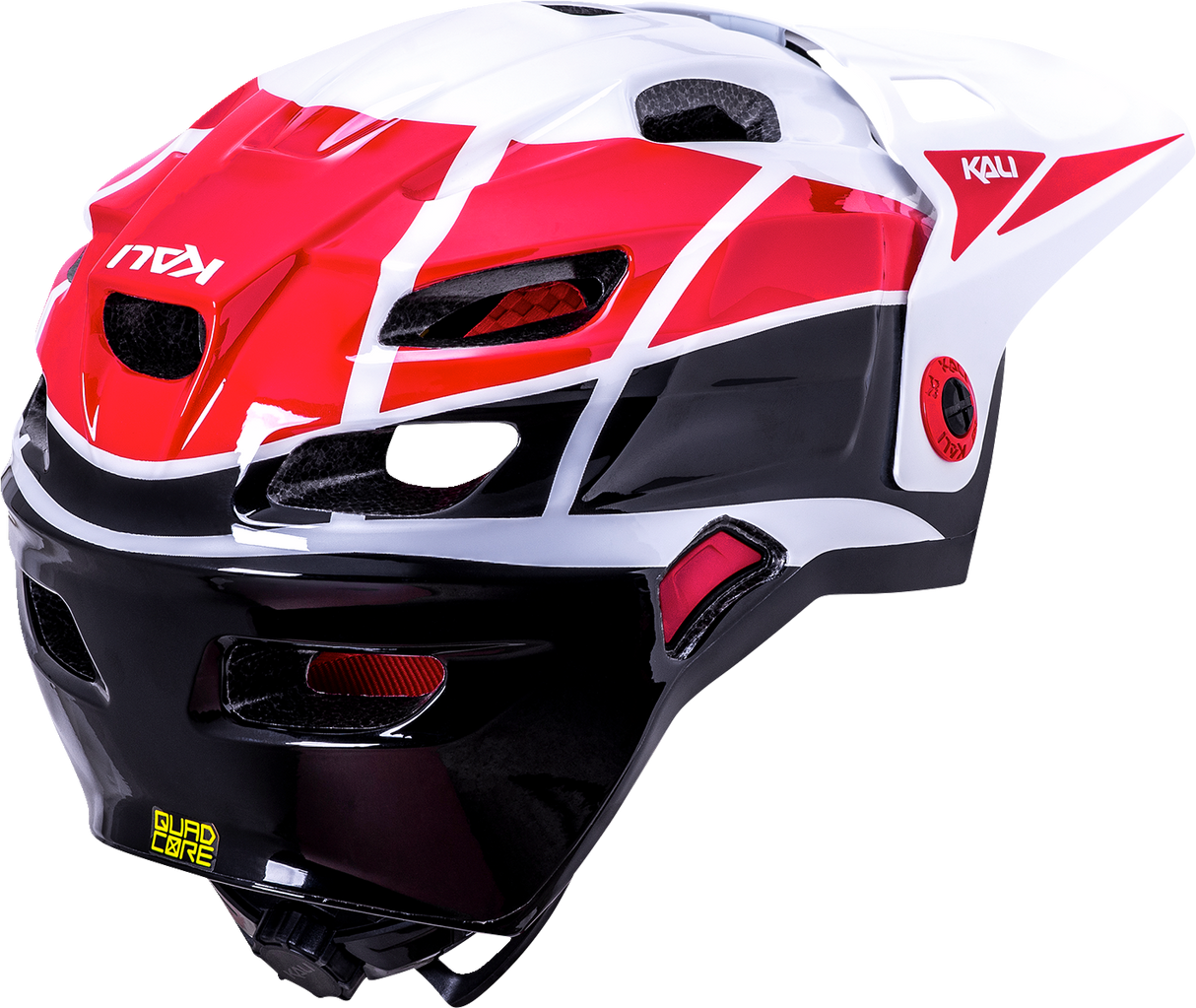 KALI Child Maya Full Face Bicycle Helmet - Race - Gloss White/Red/Black 0221922112