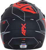 AFX FX-17 Motorcycle Helmet - Aced - Matte Black/Red - Large 0110-6486