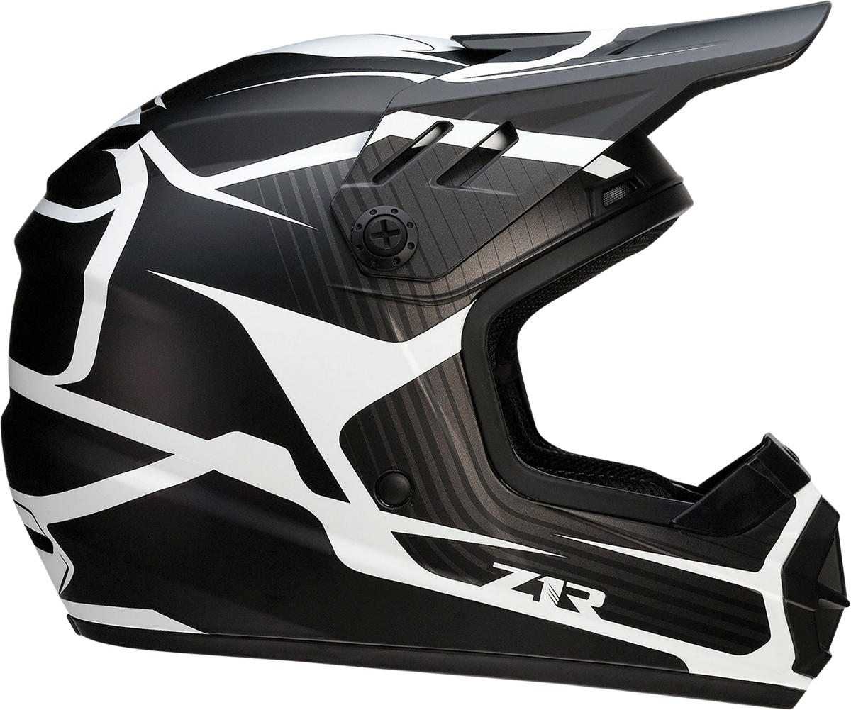 Z1R Youth Rise Motorcycle Helmet - Flame - Black - Medium 0111-1440