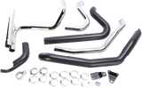 COBRA Powerport Dual Headpipes with Dual Bungs - Black 6253DBRB1