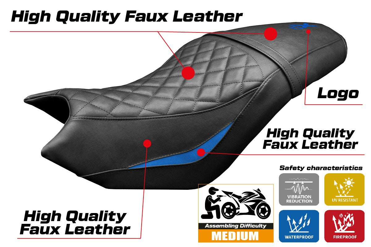 CF Moto 700 CL X 2021-2025 Seat Cover Tappezzeria Blue Black