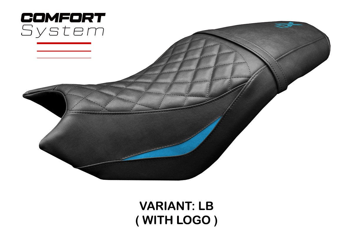 CF Moto 700 CL X 2021-2025 Seat Cover Tappezzeria Comfort Light Blue Black