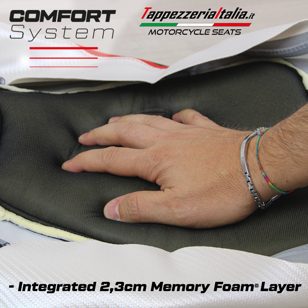 Suzuki GSX 1300 R Hayabusa 2021-2025 Seat Cover Tappezzeria Comfort Grip Silver