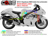 Suzuki GSXR1300 Hayabusa 2013-2018 ABS Rear Brake Line Kit (2 LineS)