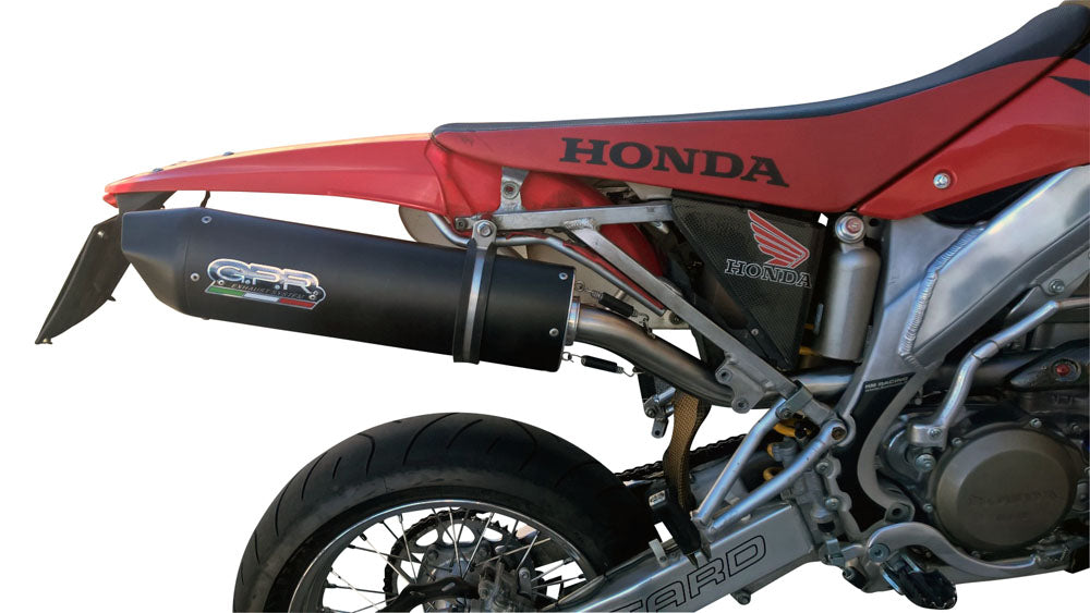 GPR Exhaust System Honda CRF450R CRF450E 2004-2005, Furore Nero, Slip-on Exhaust Including Removable DB Killer and Link Pipe