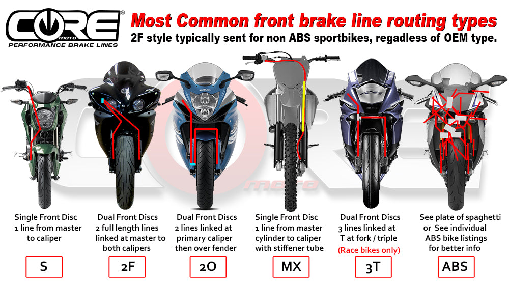 Kawasaki ZX9R 2002-2003 Front and Rear Brake Lines Polished Clear Steel Braided