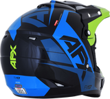 AFX FX-17 Motorcycle Helmet - Aced - Blue/Lime - Medium 0110-6500