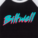 BILTWELL Women's 1985 Raglan T-Shirt - Black/White - Small 8144-060-002