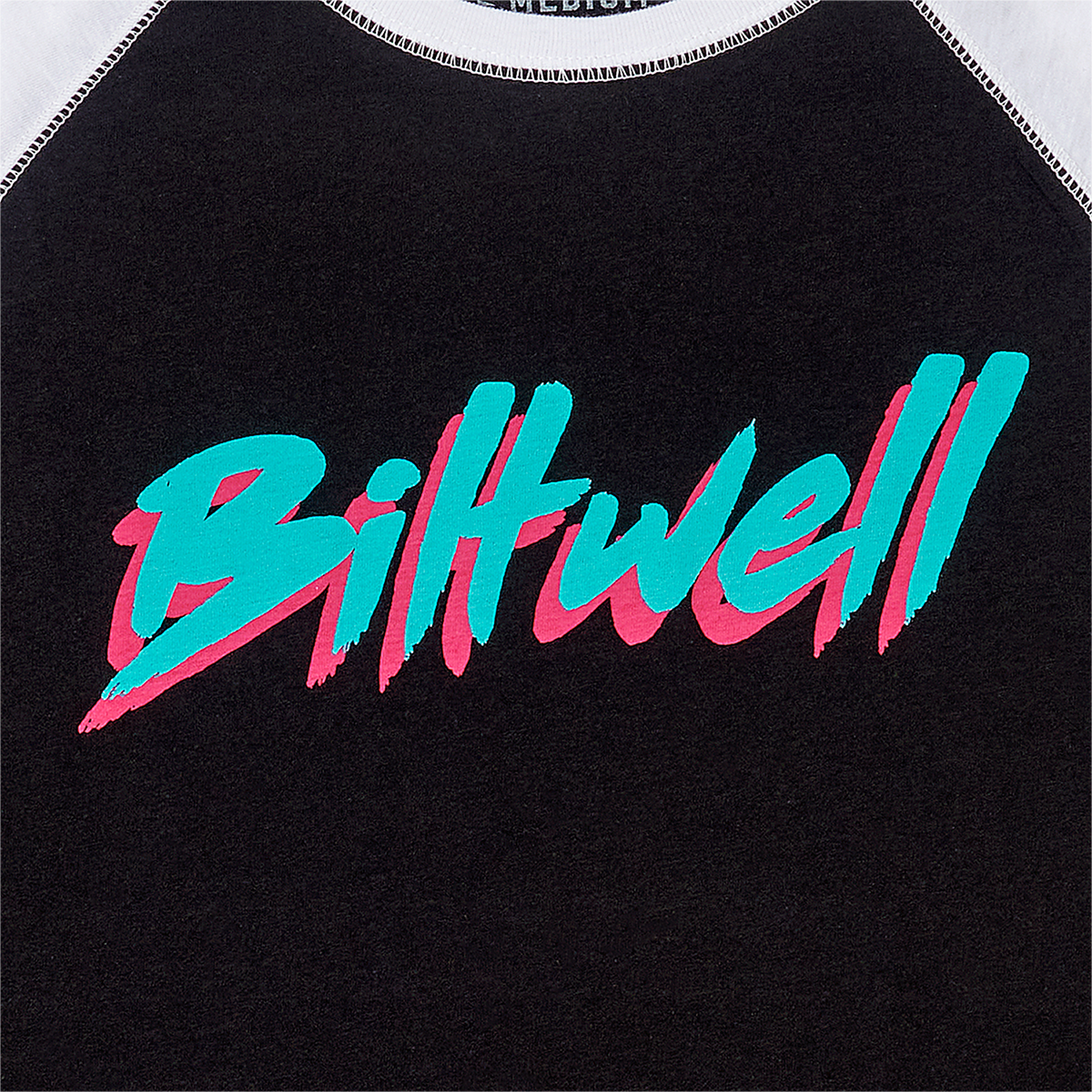 BILTWELL Women's 1985 Raglan T-Shirt - Black/White - Medium 8144-060-003