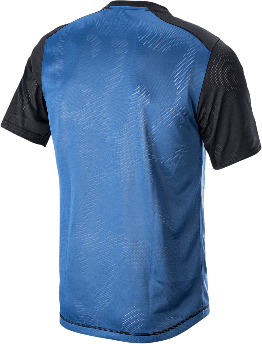 ALPINESTARS Alps 4.0 V2 Jersey - Short-Sleeve - Blue/Black/Silver - Small 1765922-7318-SM