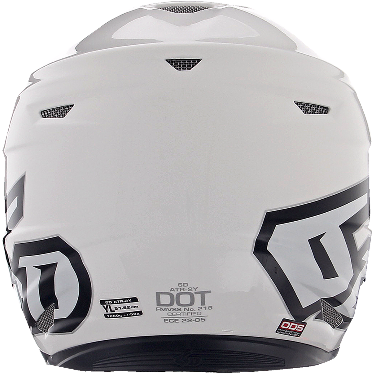 6D ATR-2 Motorcycle Helmet - Gloss White - Small 12-0525