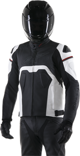 ALPINESTARS Core Leather Jacket - Black/White - US 38 / EU 48 3101316-12-48