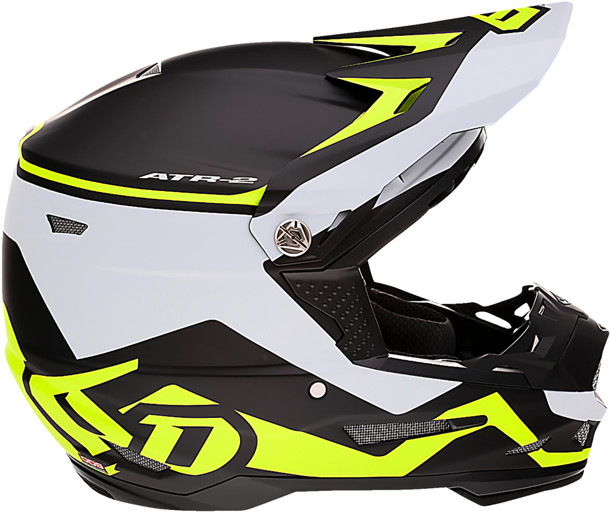 6D ATR-2 Motorcycle Helmet - Drive - Neon Yellow - Small 12-2765