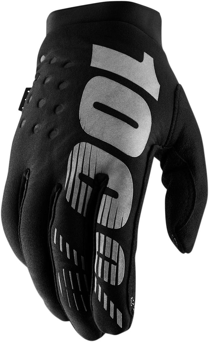 100% Brisker Gloves - Black/Gray - Small 10003-00000