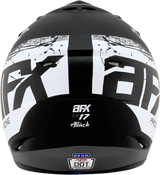 AFX FX-17 Motorcycle Helmet - Attack - Matte Black/Silver - Large 0110-7145