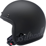 BILTWELL Bonanza Motorcycle Helmet - Flat Black Factory - 2XL 1001-638-206