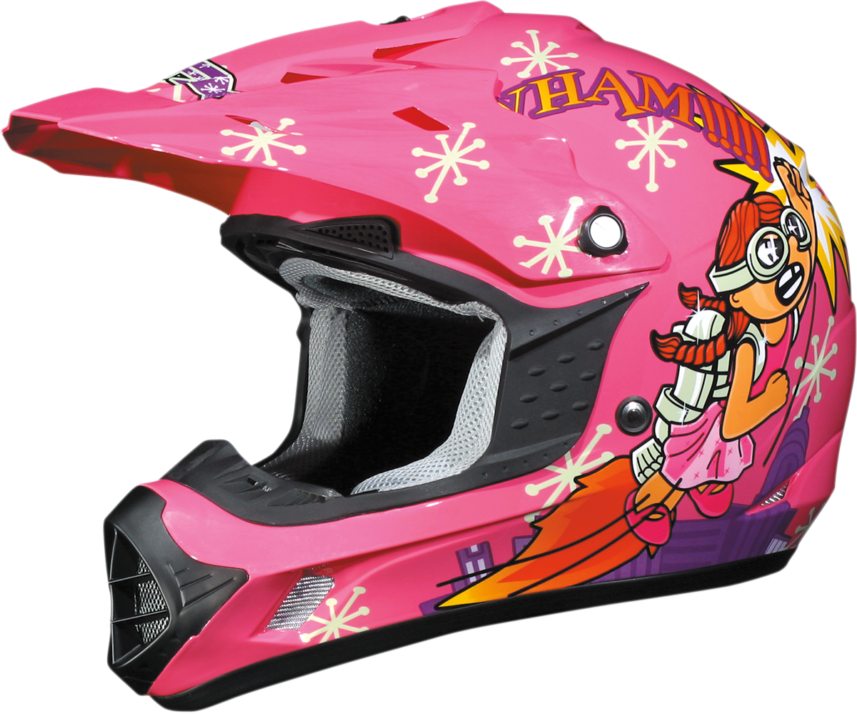 AFX FX-17Y Motorcycle Helmet - Rocket Girl - Small 0111-0578