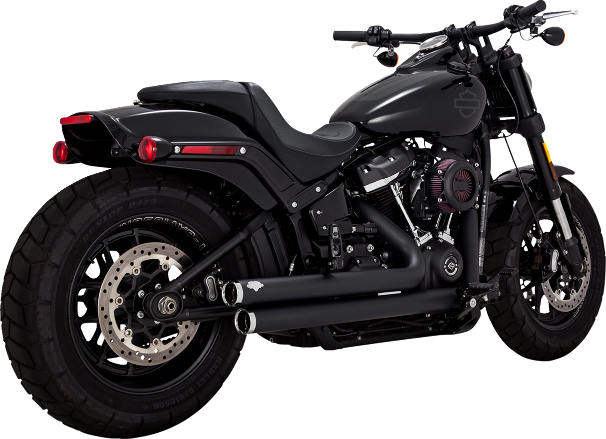 VANCE & HINES Big Shots Staggered Exhaust System - Black 47339