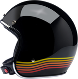 BILTWELL Bonanza Motorcycle Helmet - Gloss Black Spectrum - Small 1001-536-202