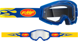 FMF PowerCore Goggles - Flame - Navy - Clear F-50050-00007 2601-3003