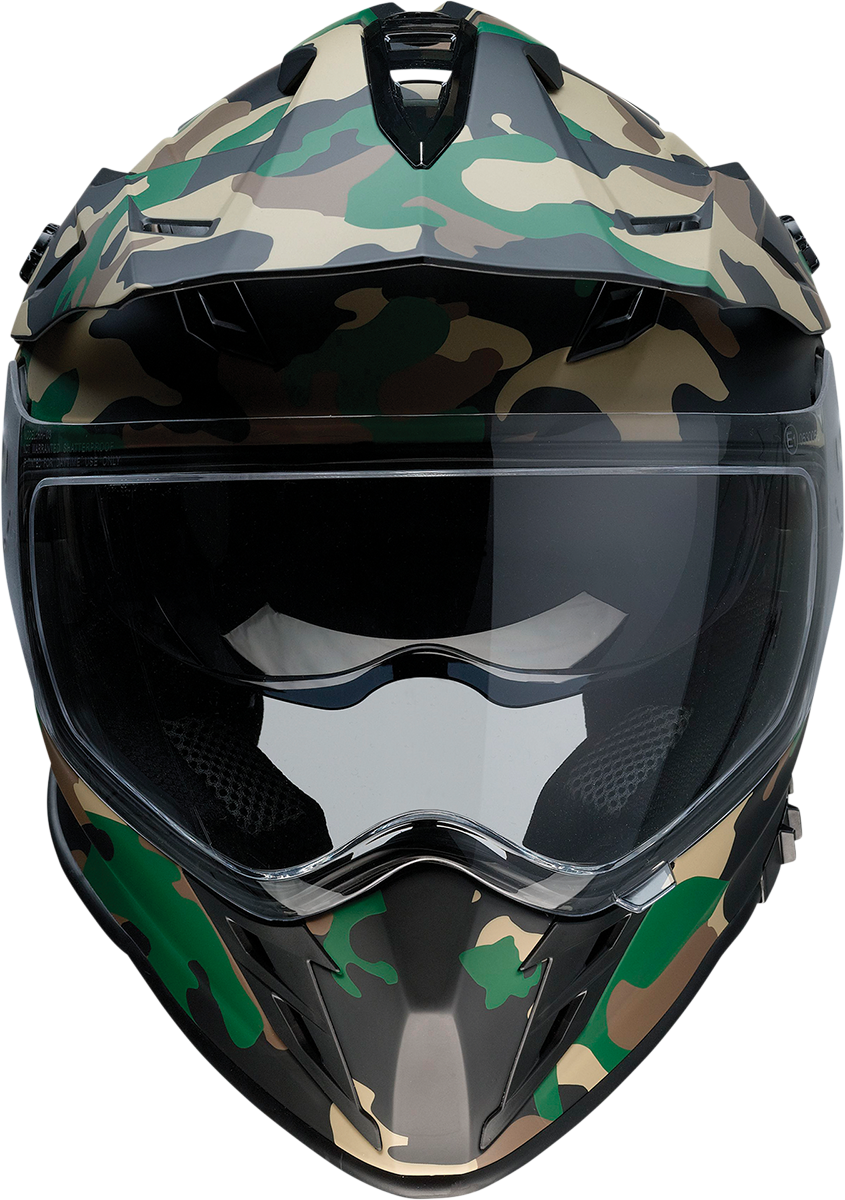 Z1R Range Motorcycle Helmet - Camo - Woodland - Small 0140-0082