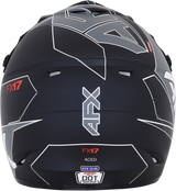 AFX FX-17 Motorcycle Helmet - Aced - Matte Black/White - Large 0110-6491