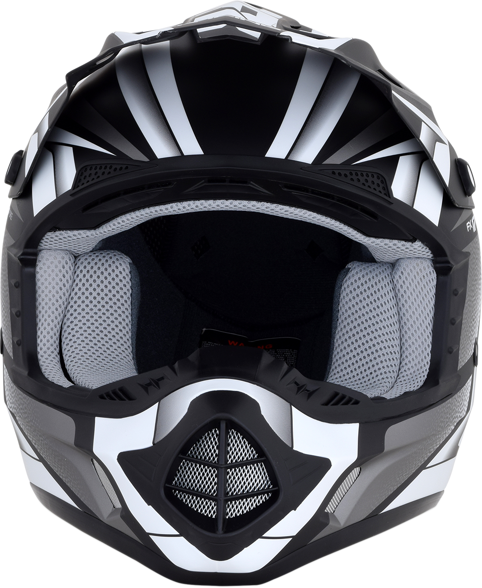 AFX FX-17 Motorcycle Helmet - Force - Matte Black/White - Large 0110-5199