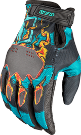 ICON Hooligan™ Munchies Gloves - Teal - XL 3301-4799