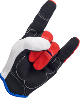 BILTWELL Moto Gloves - Red/White/Blue - 2XL 1501-1208-006