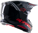 ALPINESTARS Supertech M8 Motorcycle Helmet - Radium 2 - MIPS® - Gloss Black/Neon Red - Small 8301523-1397-SM