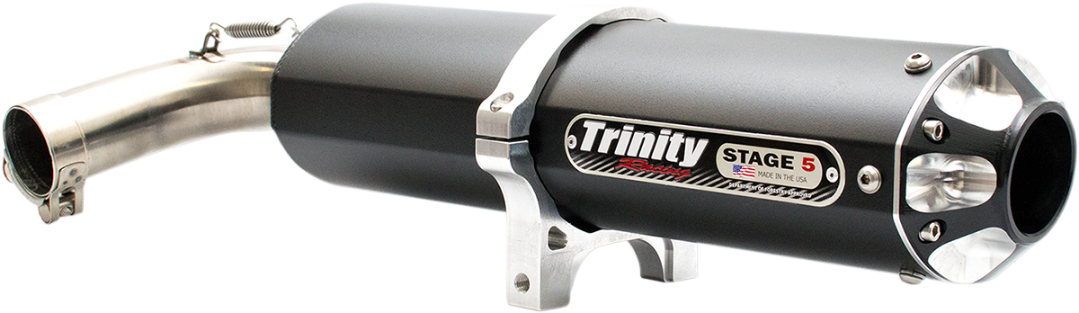 TRINITY RACING Stage 5 Slip-On Muffler - Black TR-4158S-BK