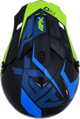 AFX FX-17 Motorcycle Helmet - Aced - Blue/Lime - Large 0110-6501