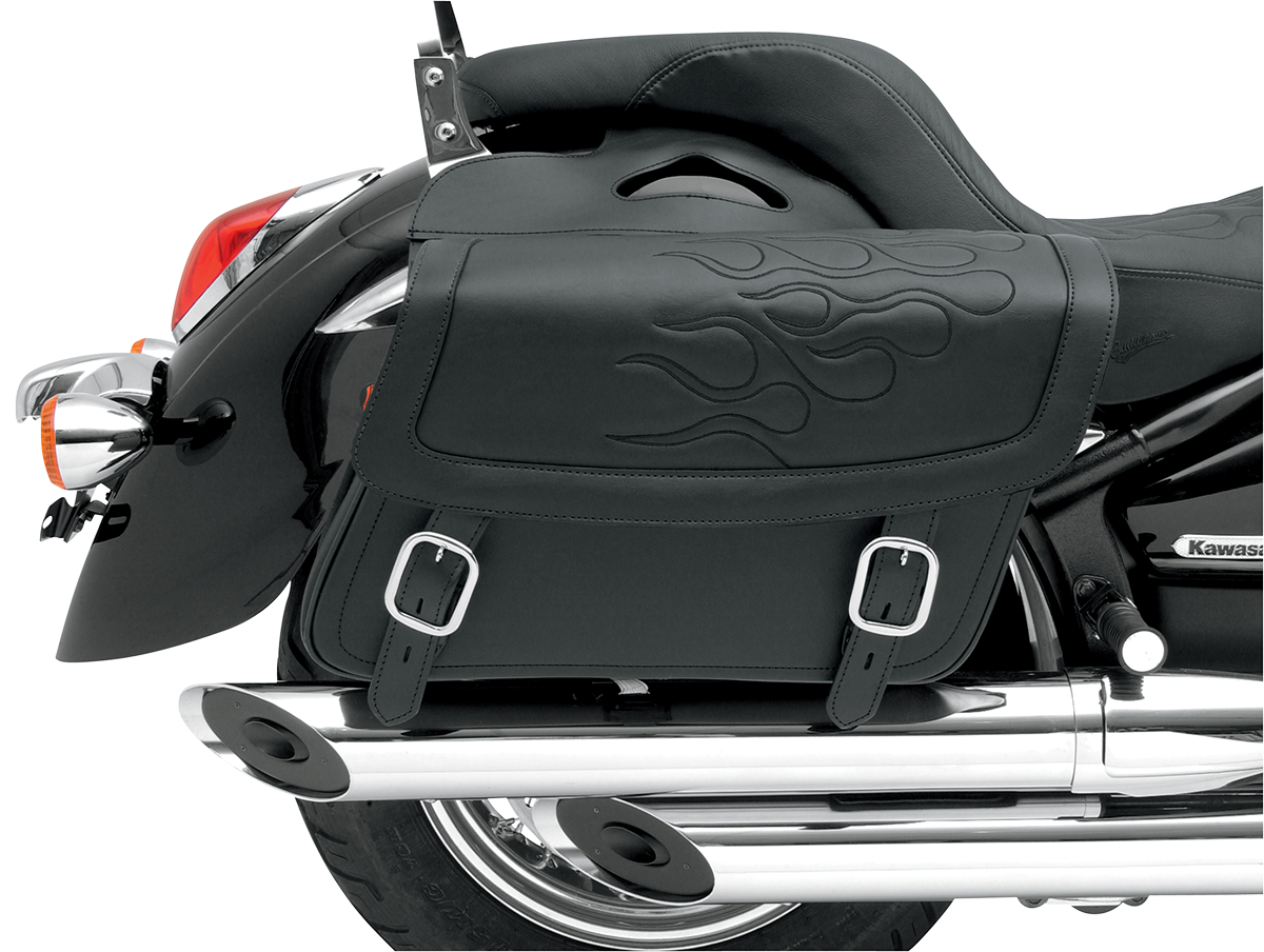 SADDLEMEN Flame Saddlebag - Black - Medium X021-05-0401