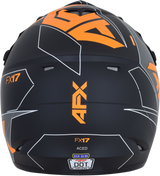 AFX FX-17 Motorcycle Helmet - Aced - Matte Black/Orange - Large 0110-6506