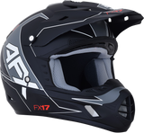 AFX FX-17 Motorcycle Helmet - Aced - Matte Black/White - Large 0110-6491