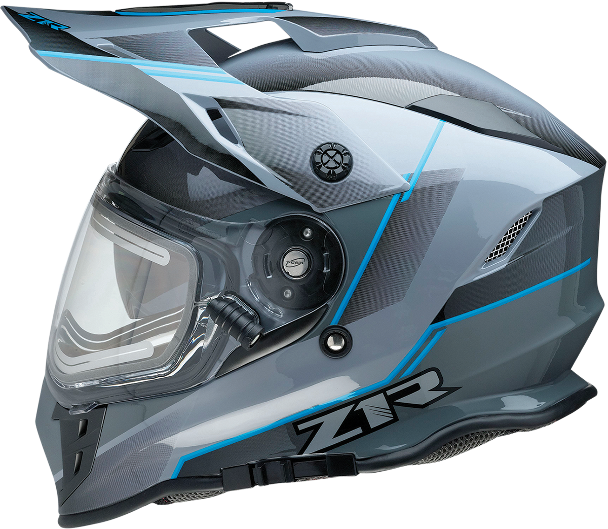 Z1R Range Motorcycle Helmet - Bladestorm - Gray/Black/Blue - Large 0101-14062