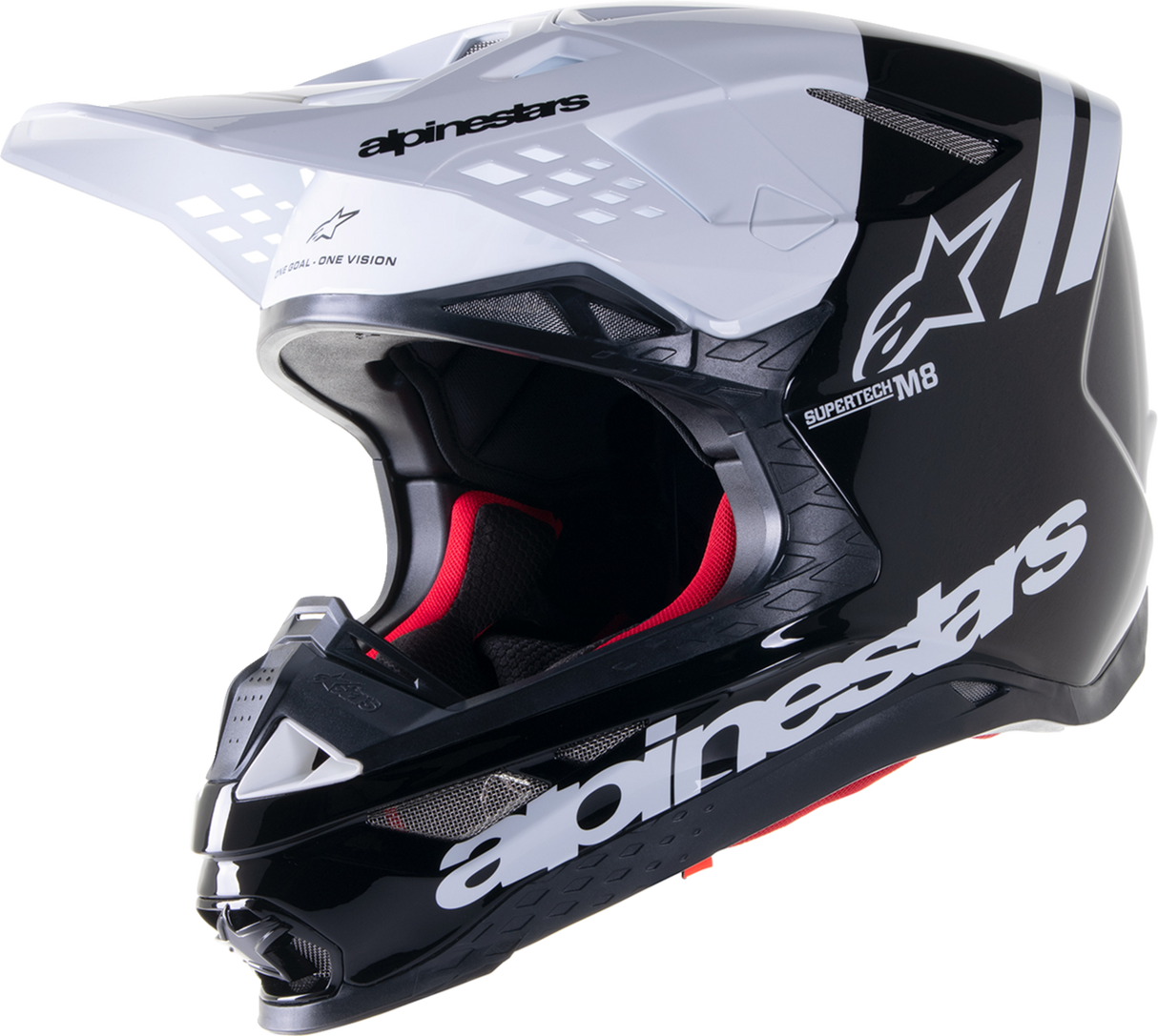 ALPINESTARS Supertech M8 Motorcycle Helmet - Radium 2 - MIPS® - Gloss Black/White - XL 8301523-12-XL