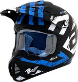 AFX FX-17Y Motorcycle Helmet - Attack - Matte Black/Blue - Large 0111-1410