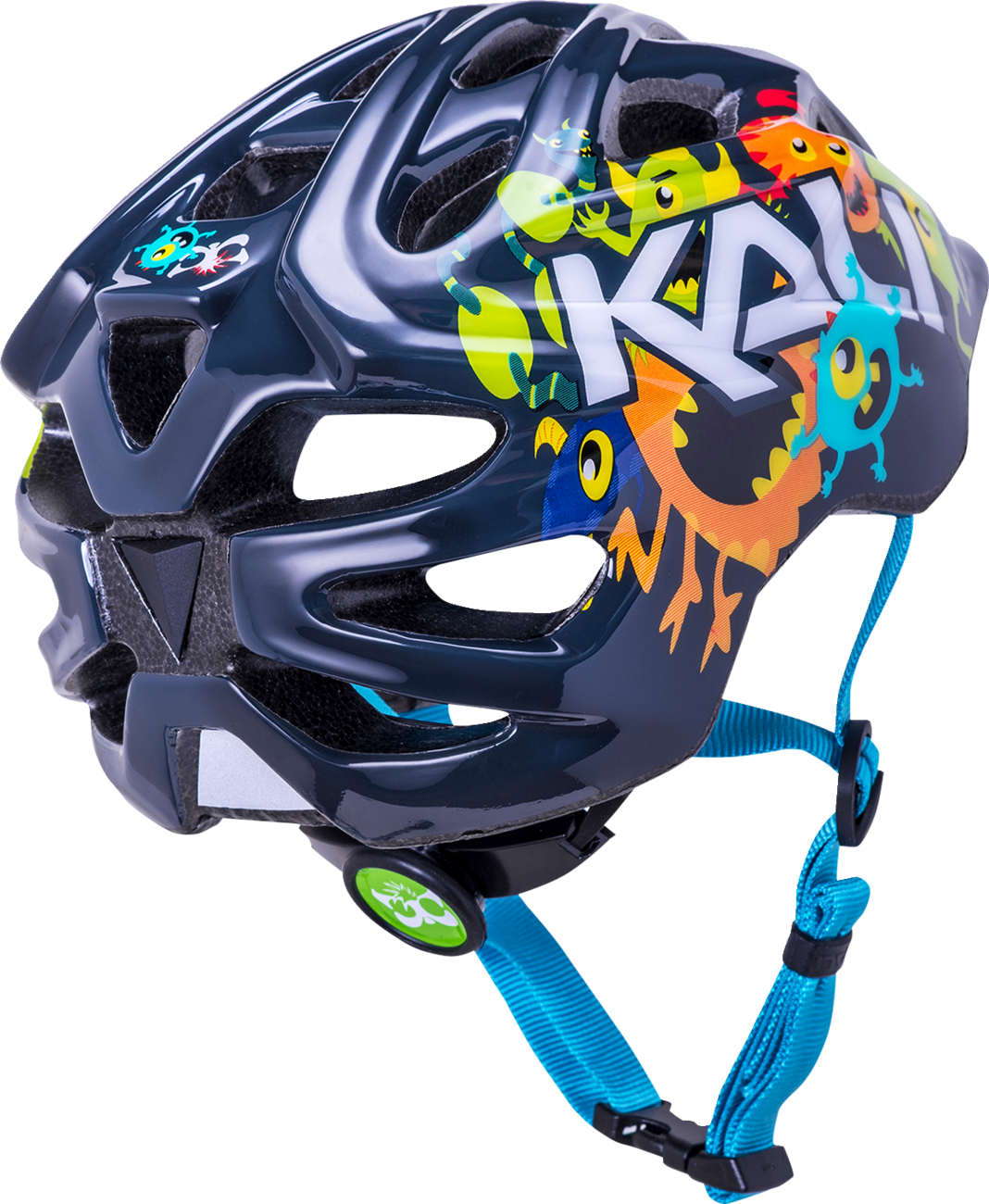 KALI Child Chakra Bicycle Helmet - Monsters - Black - Small 0221020425