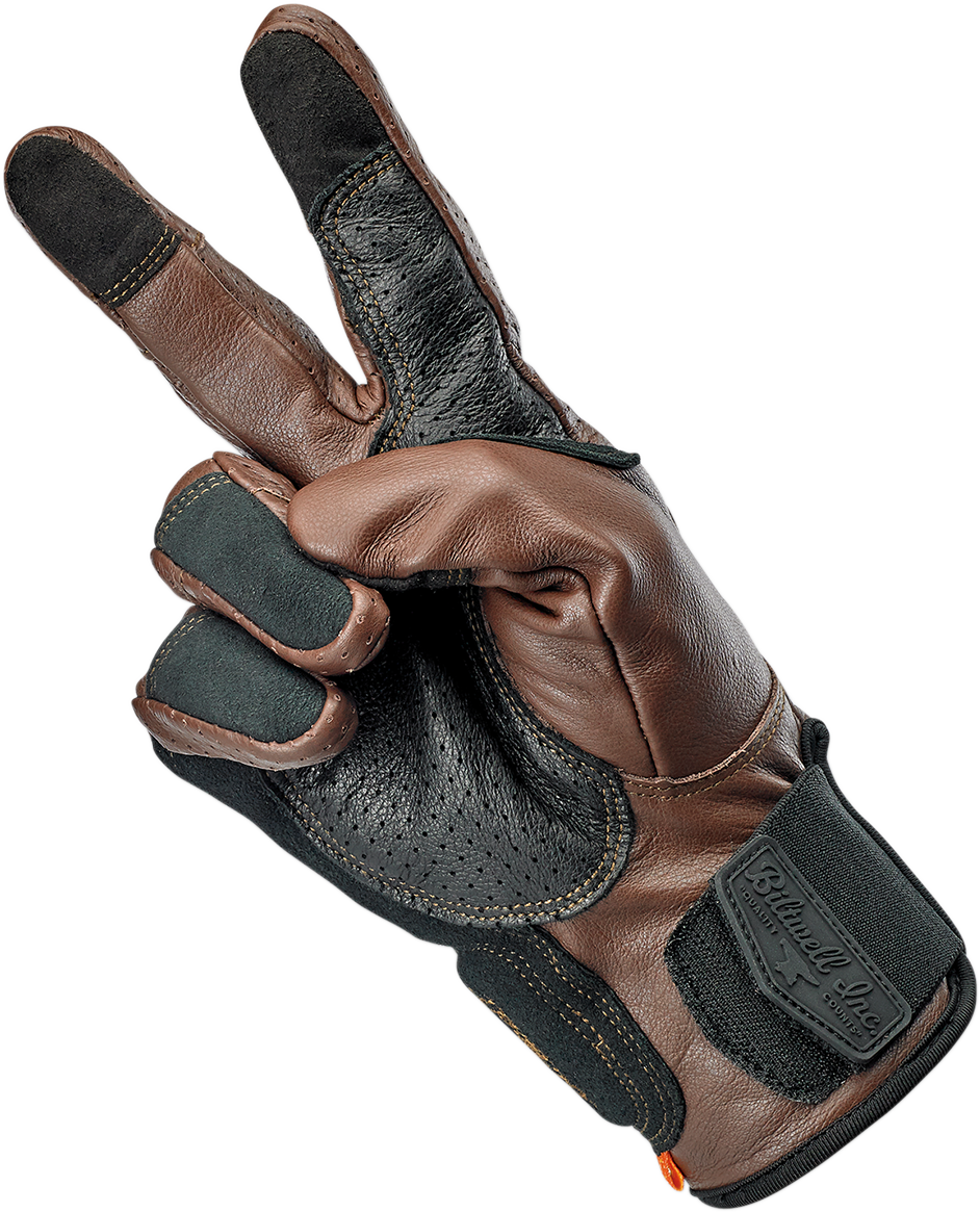 BILTWELL Borrego Gloves - Chocolate/Black - Medium 1506-0201-303