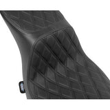 DRAG SPECIALTIES Predator 2-Up Seat - Vinyl - Double Diamond - Black Stitching - FLSB/FXLRS 18-24  Softail  0802-1635