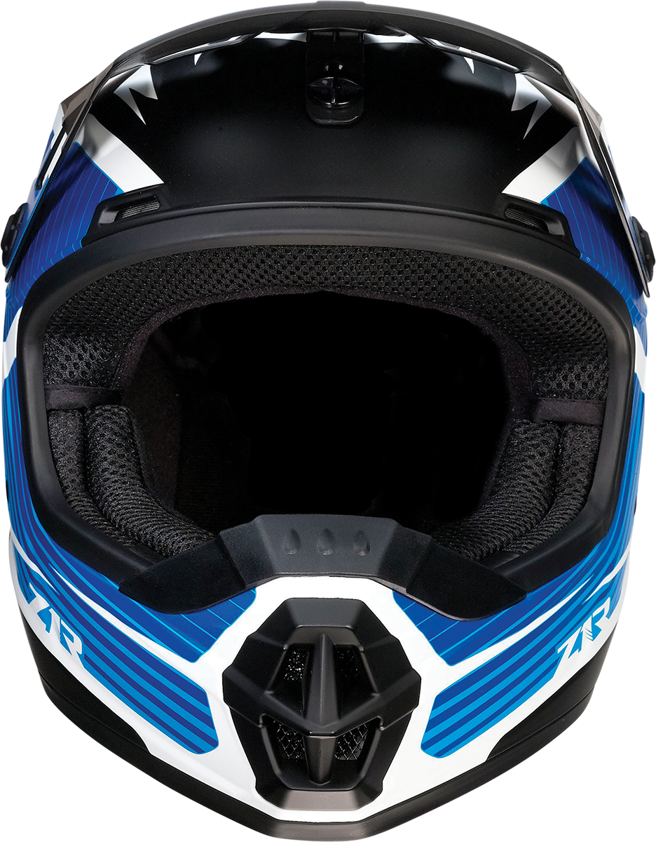 Z1R Youth Rise Motorcycle Helmet - Flame - Blue - Small 0111-1448