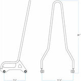 BILTWELL EXFIL Sissy Bar - XL - Chrome 5003-502