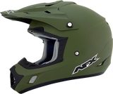 AFX FX-17 Motorcycle Helmet - Flat Olive Drab - 2XL 0110-4451