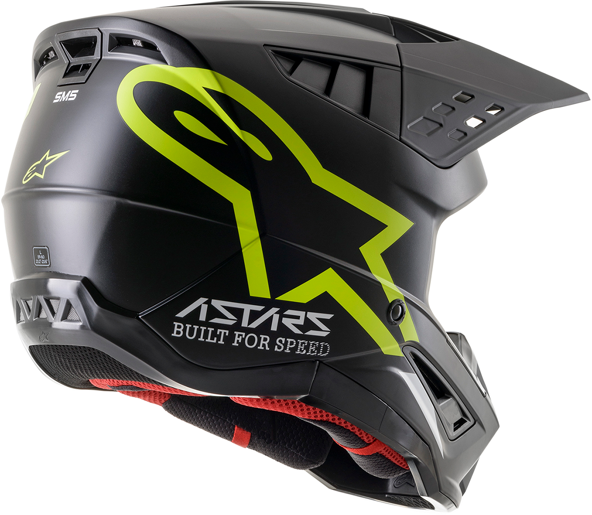 ALPINESTARS SM5 Motorcycle Helmet - Compass - Matte Black/Yellow Fluo - Large 8303321-1559-LG