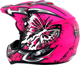 AFX FX-17 Motorcycle Helmet - Butterfly - Matte Hot Pink - Large 0110-7109